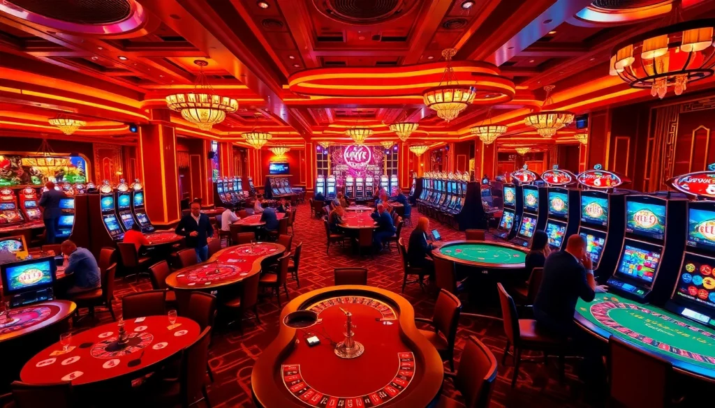 Experience excitement at 688v with thrilling casino games like roulette and poker in a luxurious setting.