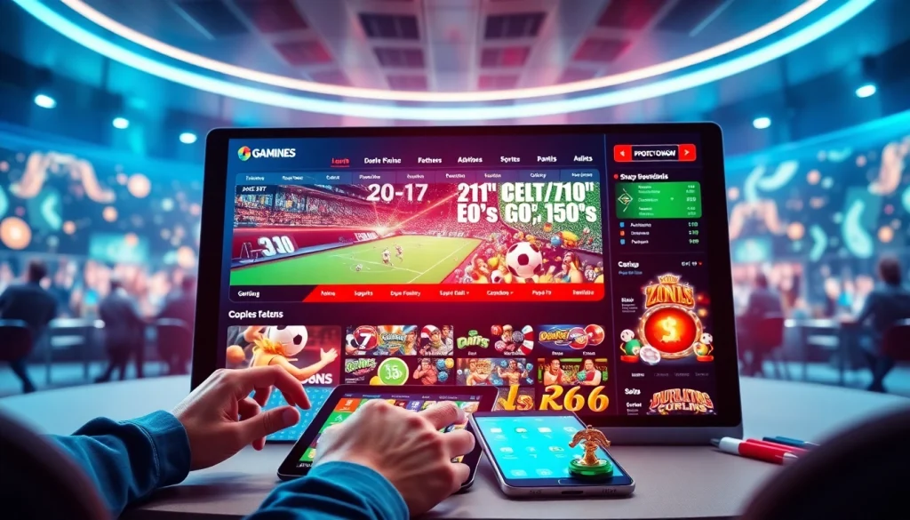 Engaging VNQ8 gaming platform showing diverse betting options and interactive features.