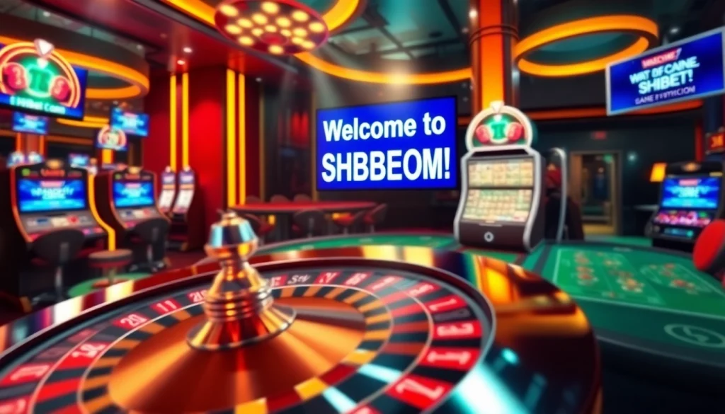 Experience the excitement of online gaming at shbet com with vibrant casino tables, spinning roulette, and dynamic slot machines.